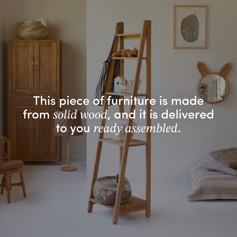 Bahya - Children's bookcase in solid teak