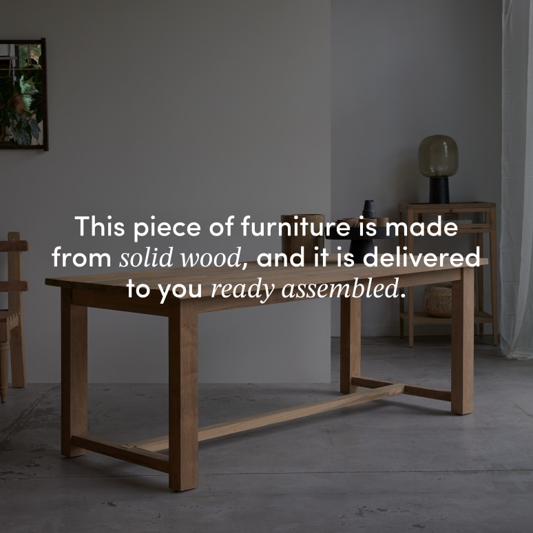 Teresa - Recycled solid teak table, 6–8 seats