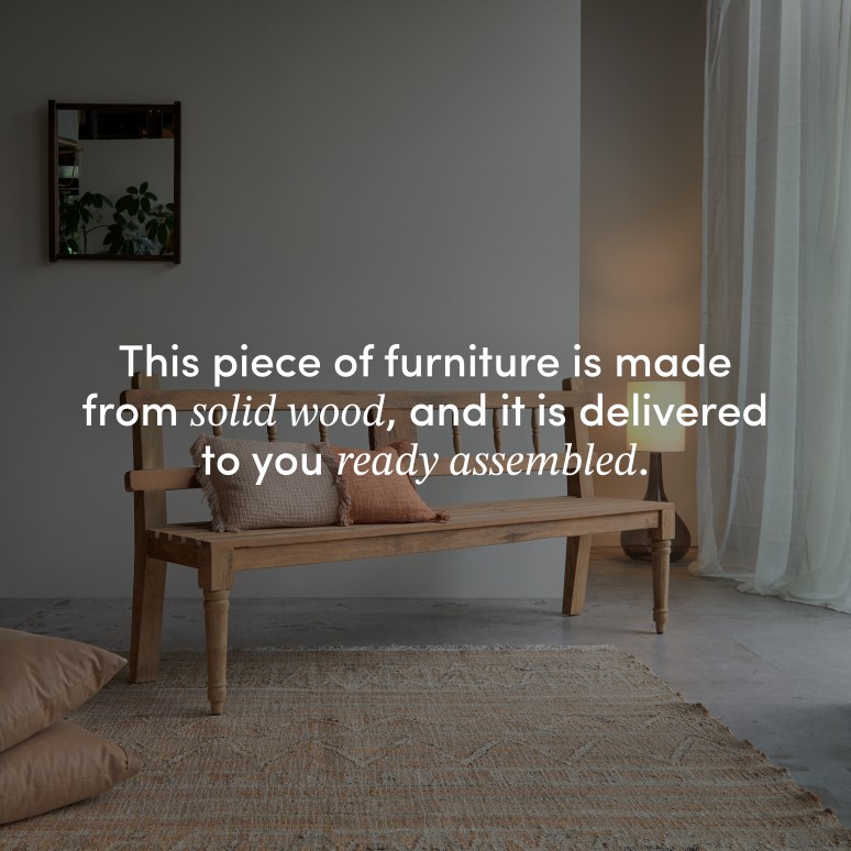 Paula - Solid reclaimed teak bench