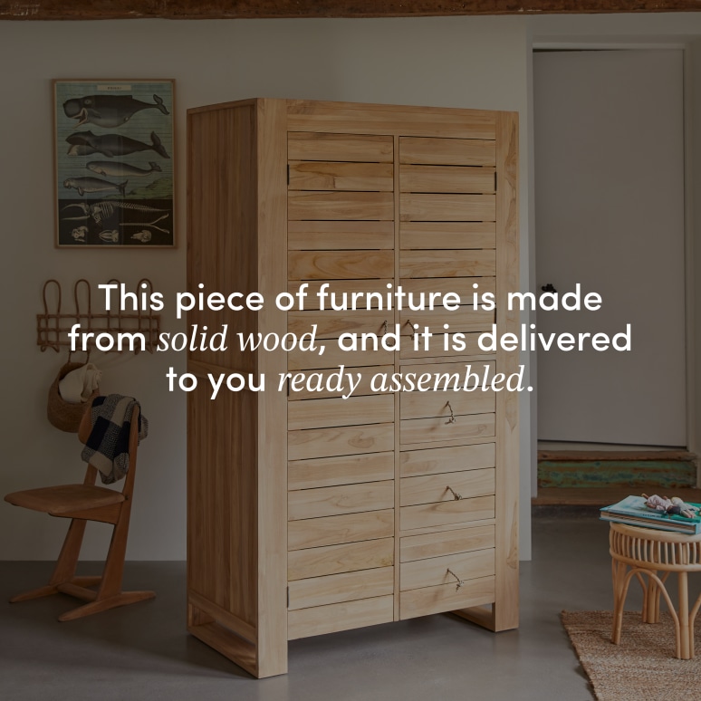 Minimalys - Children's solid teak wardrobe