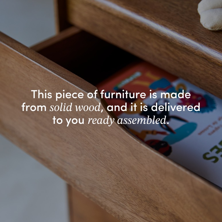 Gabrielle - Children's bedside table in solid mango