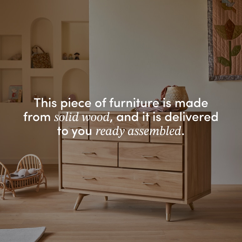 Kort - Children's chest of drawers in solid teak