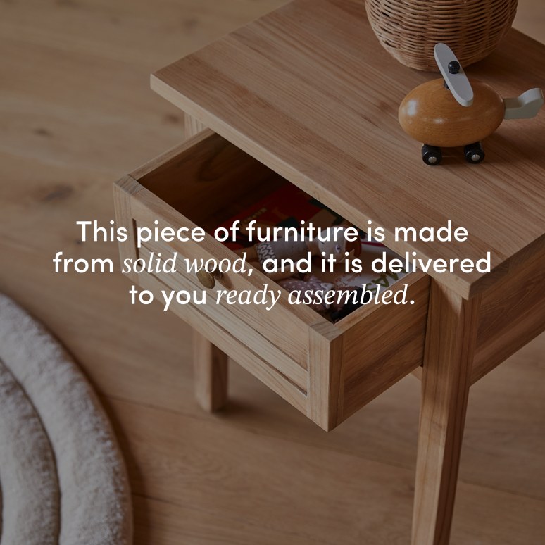 Suzette - Solid teak children's bedside table