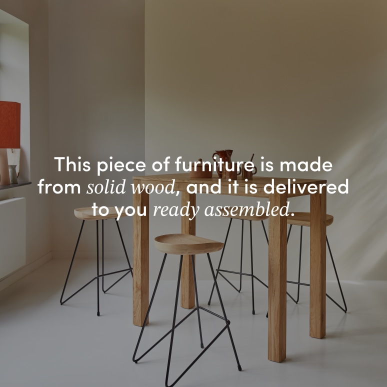 Eden - Solid oak bar table for 2-4-people