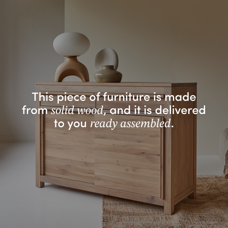 Luce - Solid oak sideboard 120 cm