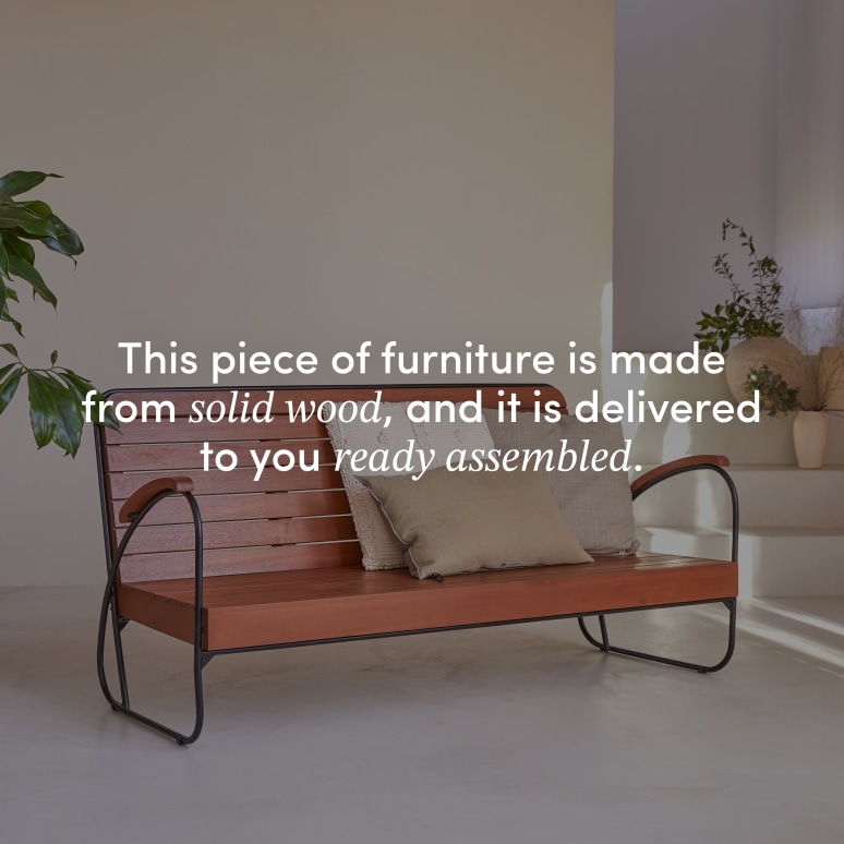 Key Wood - 3-seater bench in solid acacia