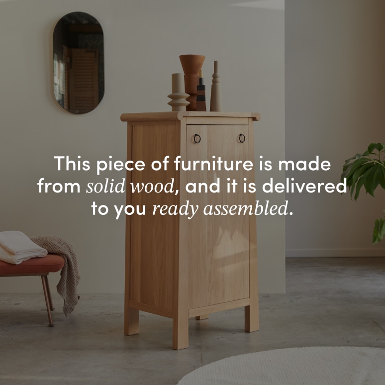 Volute - Low solid oak cabinet