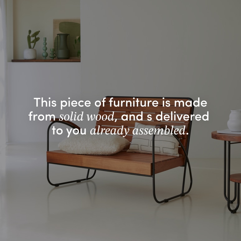 Key Wood - Solid acacia 4-seater lounge set