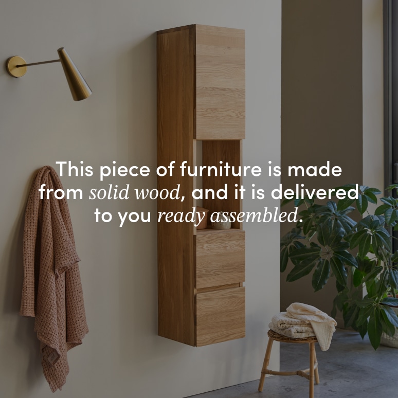Nova - Tall unit in solid oak