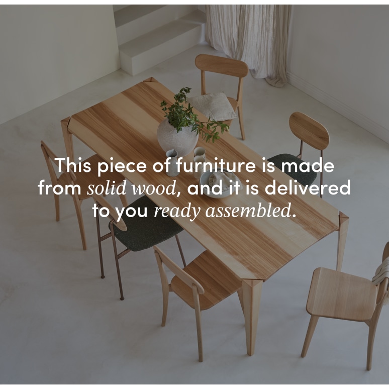 Paulin - Solid French olive ash dining table, seats 6-8.