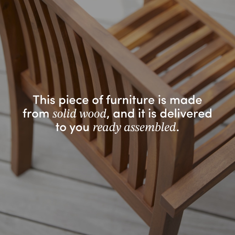 Pilar - Set of 2 solid acacia garden armchairs