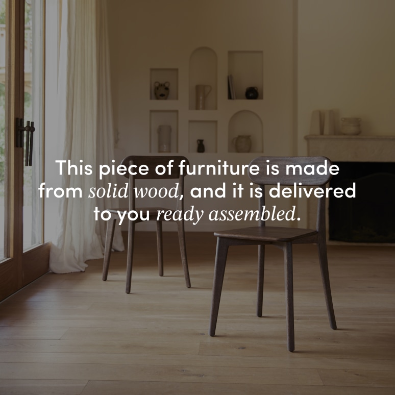 Abel - Brown solid oak chair