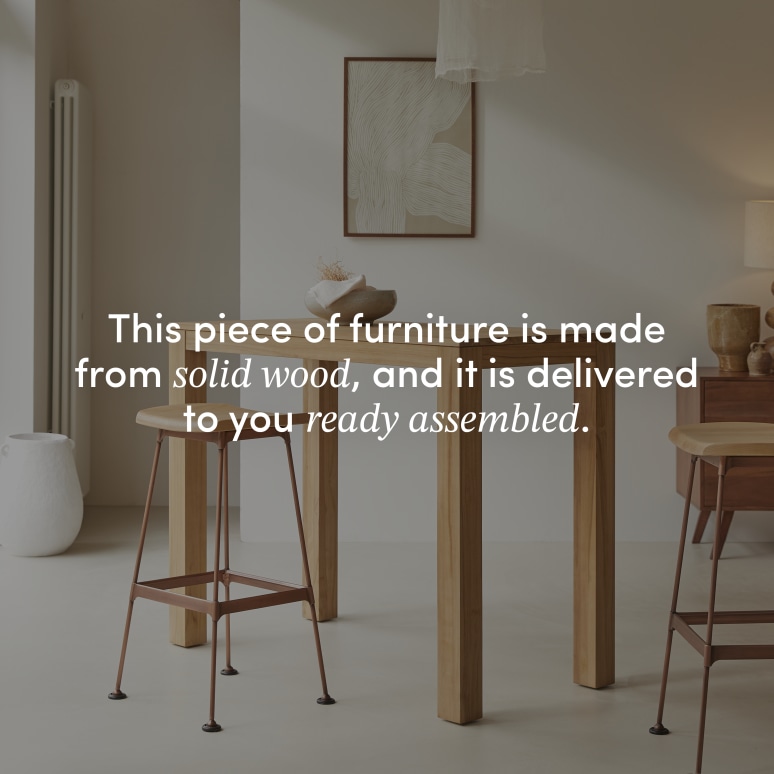 Eden - Solid teak bar table for 4–6 people