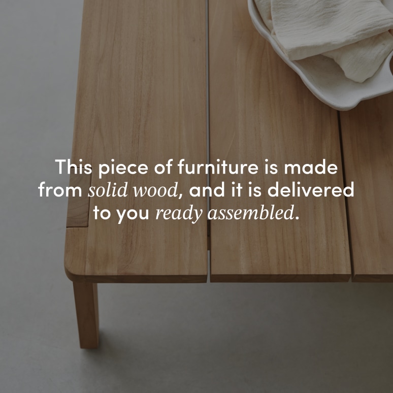 Olia - Solid teak coffee table
