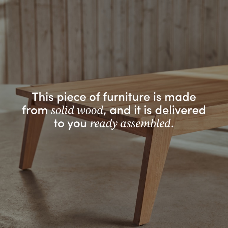 Olia - Garden coffee table in solid teak