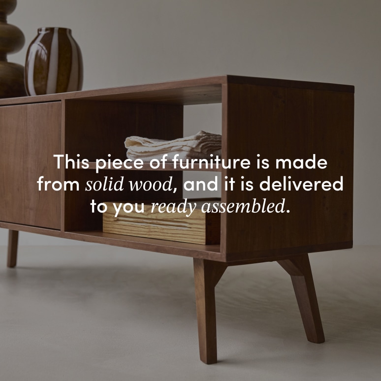 Niels - TV stand in solid acacia 150 cm