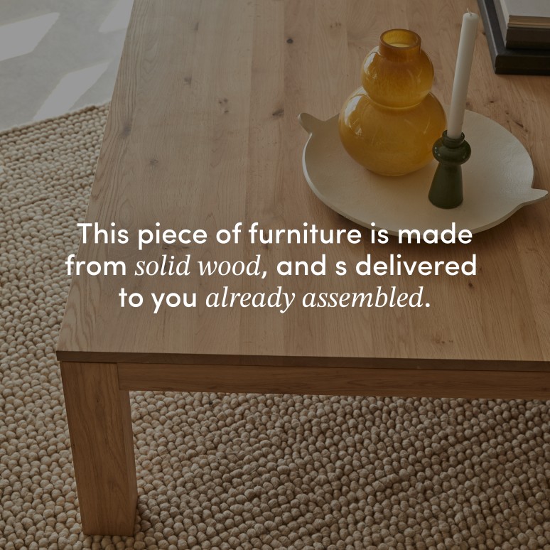 Eden - Square coffee table in solid oak