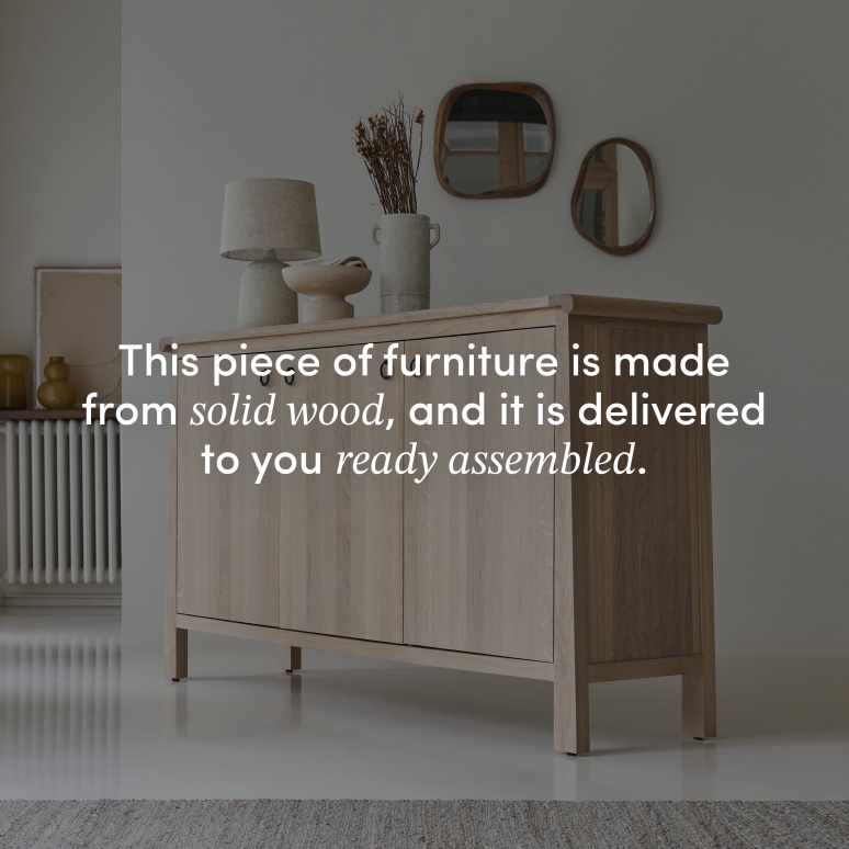 Volute - Solid oak sideboard 180 cm