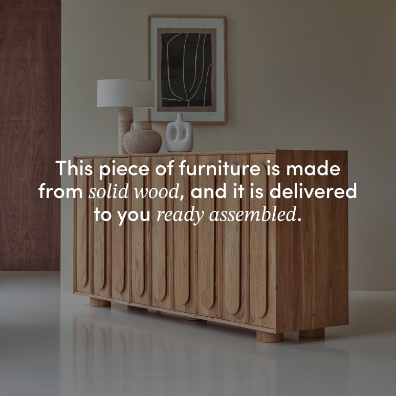 Olga - Sideboard in solid acacia wood, 180 cm