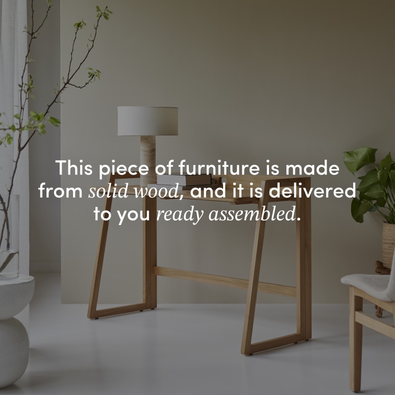 Philip - Folding desk in solid light teak