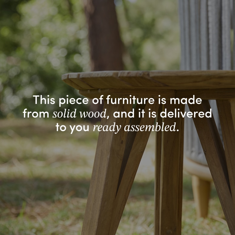 Katrine - Outdoor side table in reclaimed solid teak
