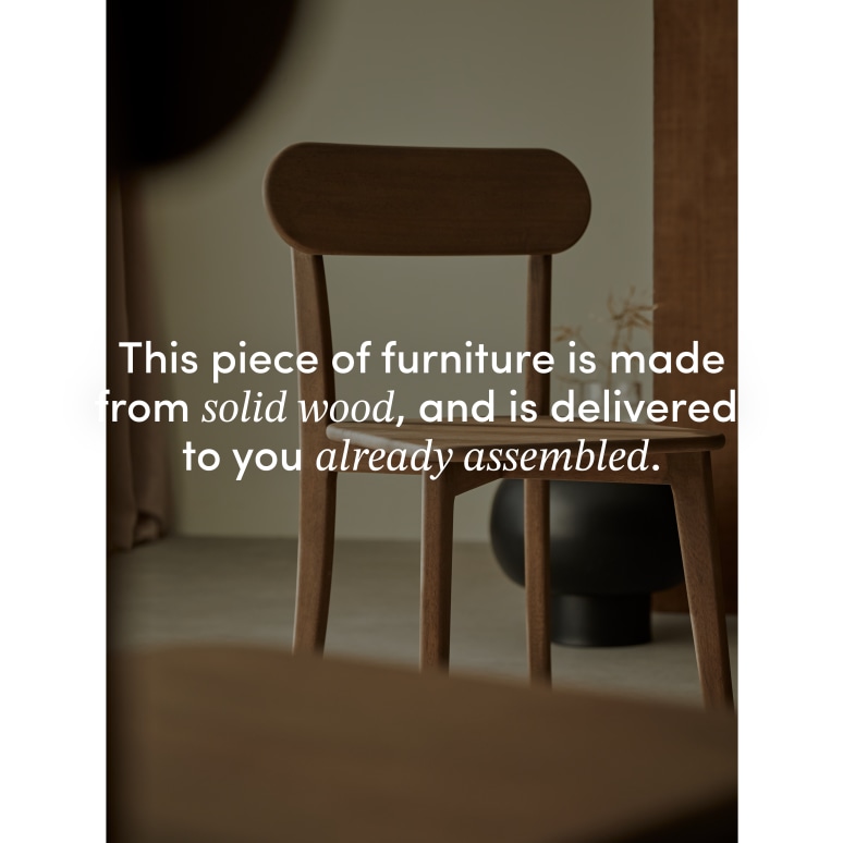 Abel - Brown solid mahogany chair