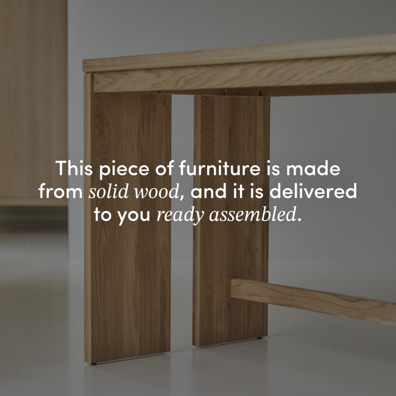 Eden - Children's solid oak desk 160 cm