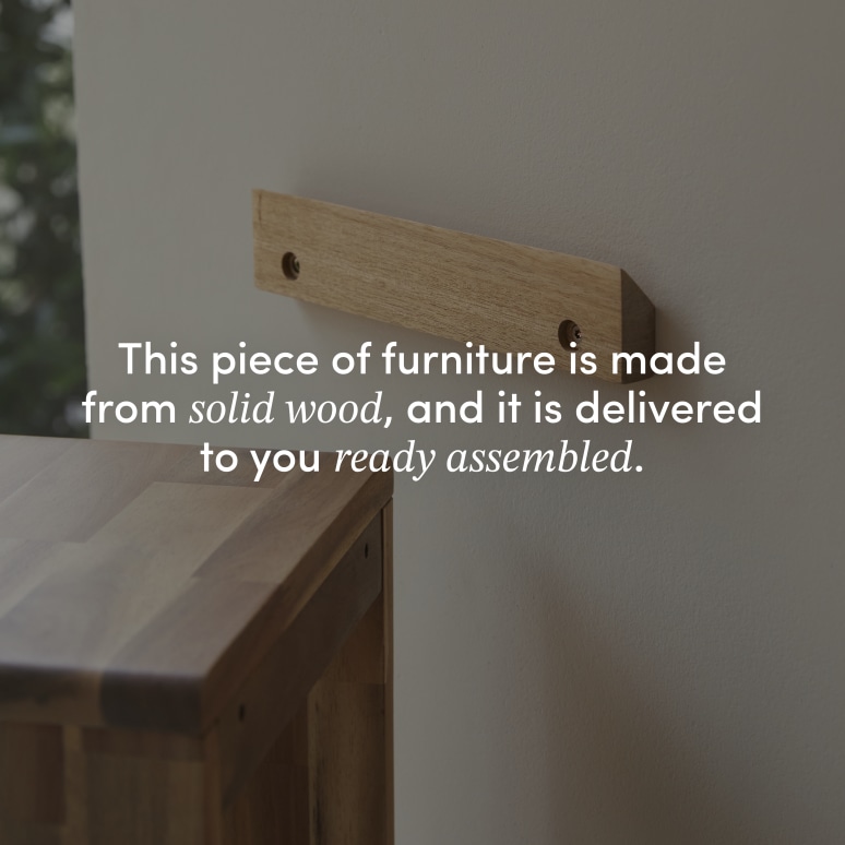 Lila - Column in solid acacia