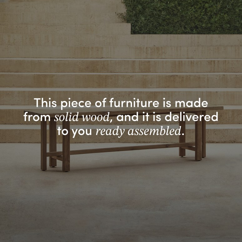 Antonia - Recycled solid teak garden bench