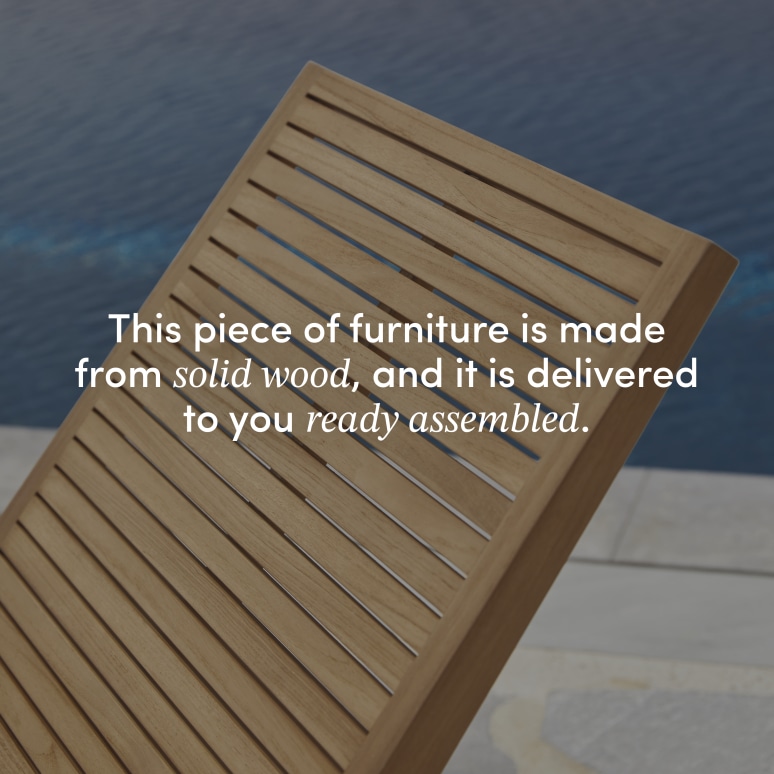 Teo -  Garden lounger in solid teak