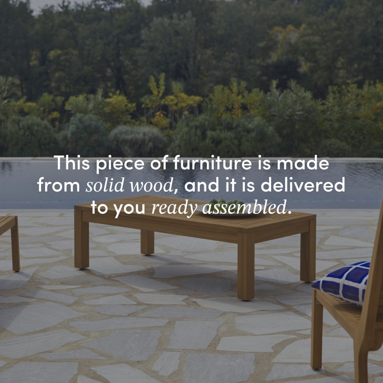 Teo - Solid teak garden coffee table