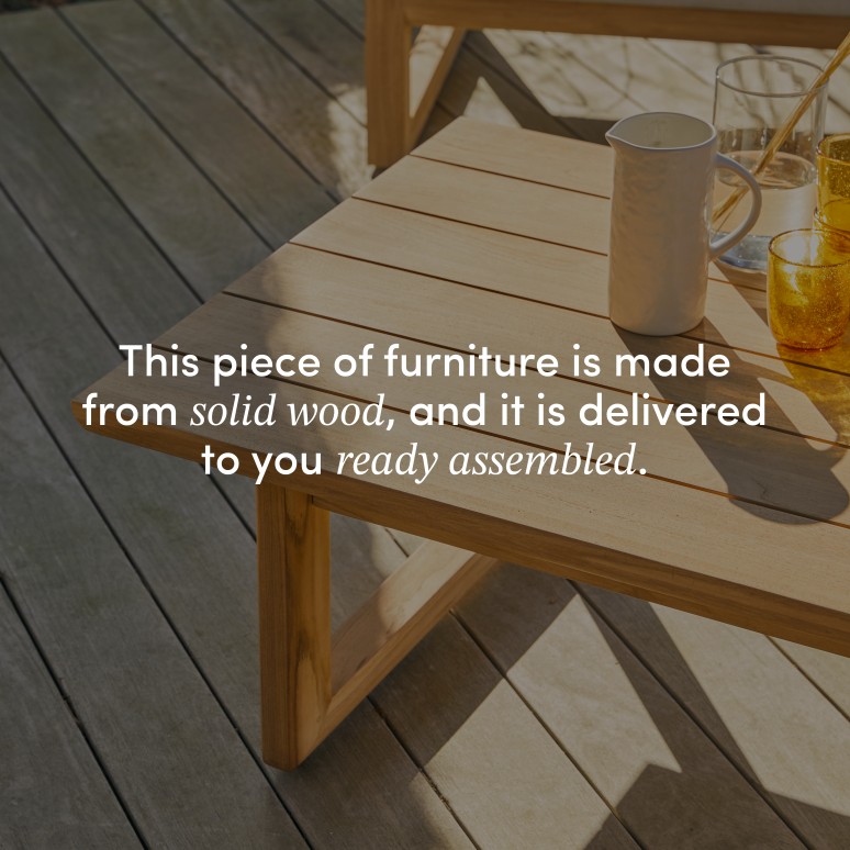 Noah - Solid teak garden coffee table