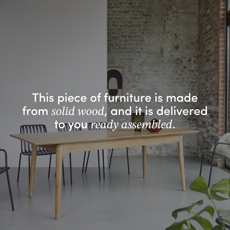 Cloé - 6–8-seater extendable table in solid mango wood