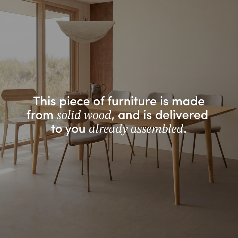 Cloé - Extendable table in solid mango wood, seats 6–8