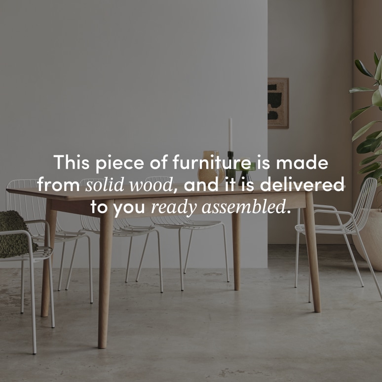 Cloé - 4–6-seater extendable table in solid mango wood