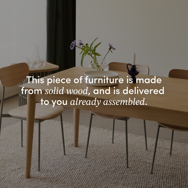Cloé - Extendable solid mango wood table, seats 4–6