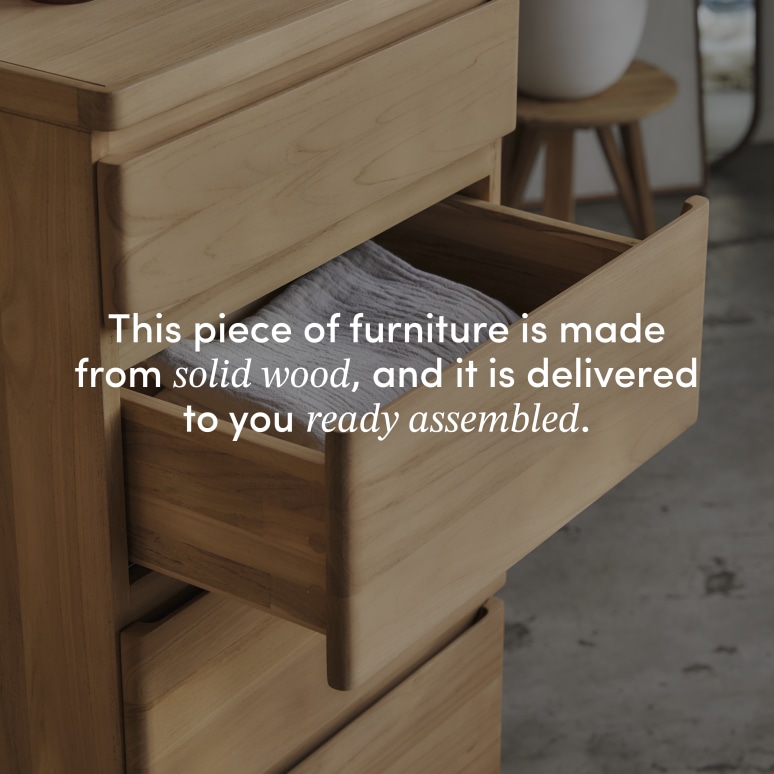 Nino - Hallway tallboy in solid teak