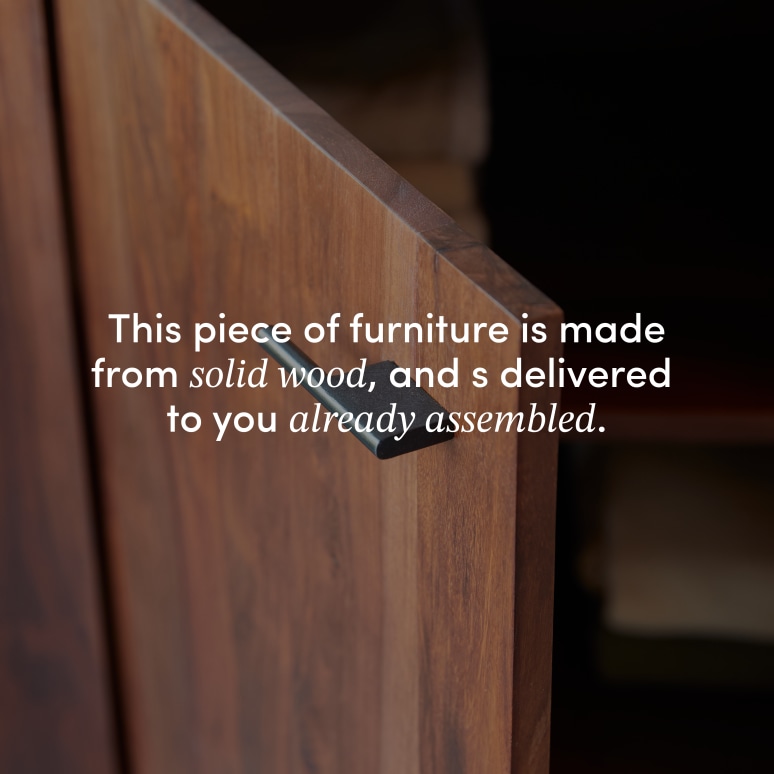 Jade - Vanity unit in solid sheesham wood and marble 120 cm