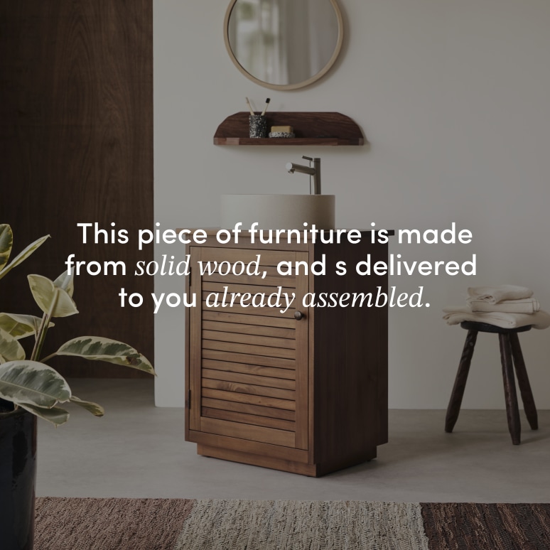 Loggia - 60 cm basin unit in solid acacia