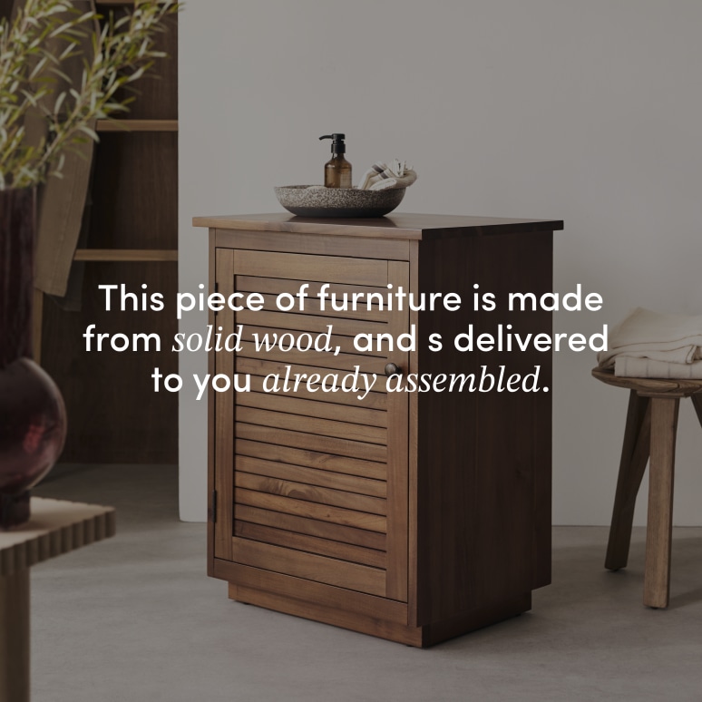 Loggia - Solid acacia storage unit 60 cm