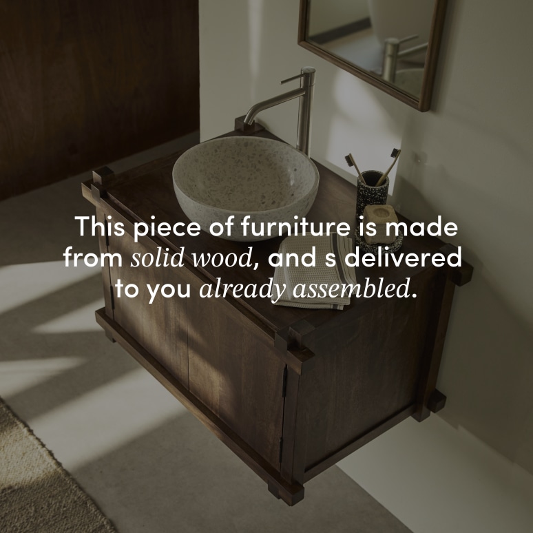 Arko - Solid mango wood basin unit 80 cm