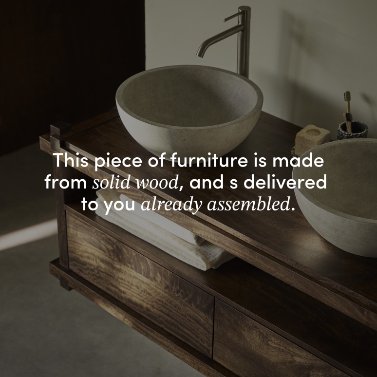 Arko - Solid mango wood basin unit 120 cm