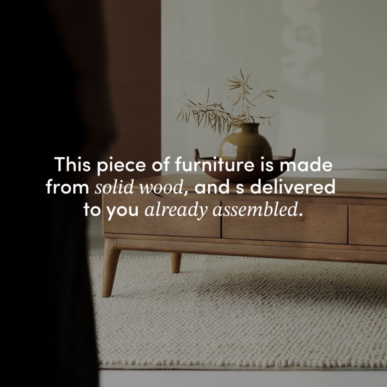 Gabrielle - Gabrielle solid mango wood coffee table