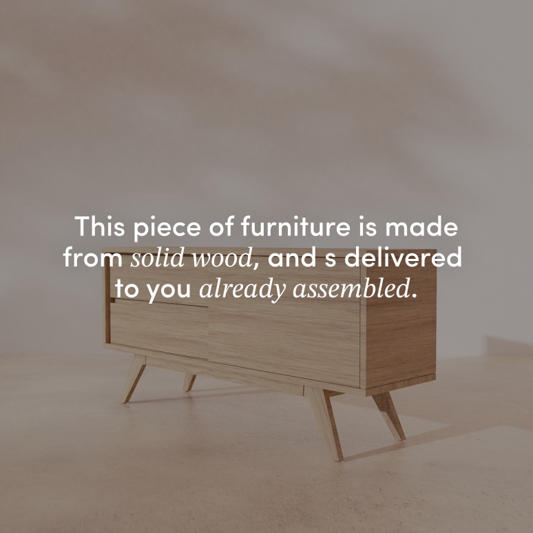 Esmée - 130 cm solid oak TV unit