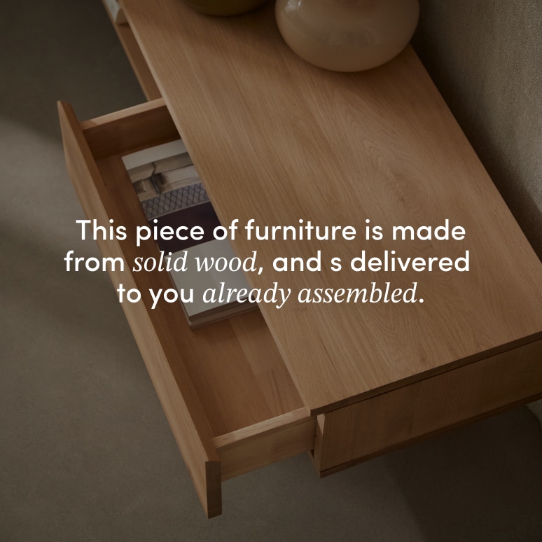 Esmée - 180 cm solid oak TV unit