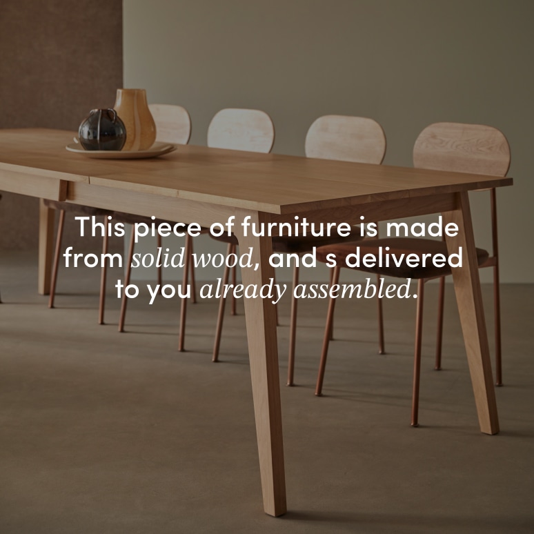 Esmée - Solid oak 6–12-seater extendable table