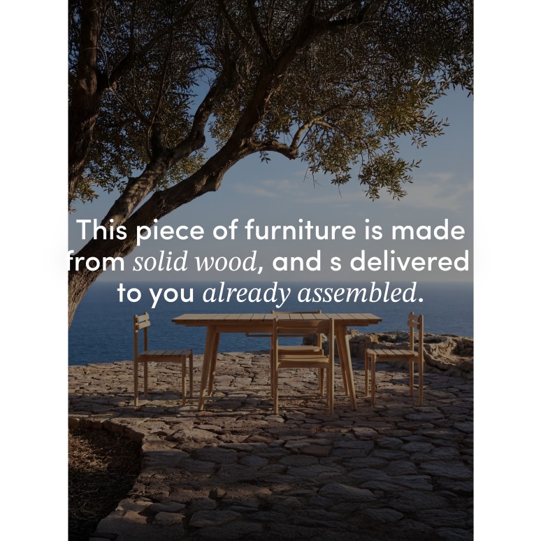 Vadim - Solid teak 4-6-seater extendable garden table