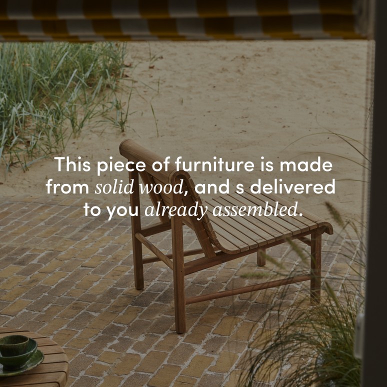 Hélen - Garden armchair in solid reclaimed teak