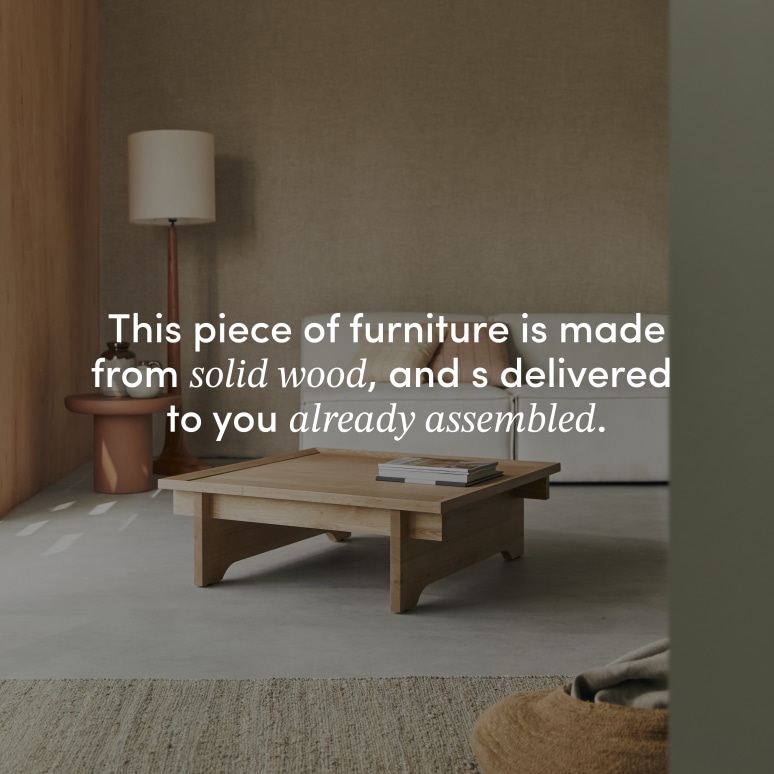 Miu - Square solid oak coffee table