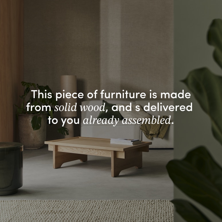 Miu - Rectangular solid oak coffee table